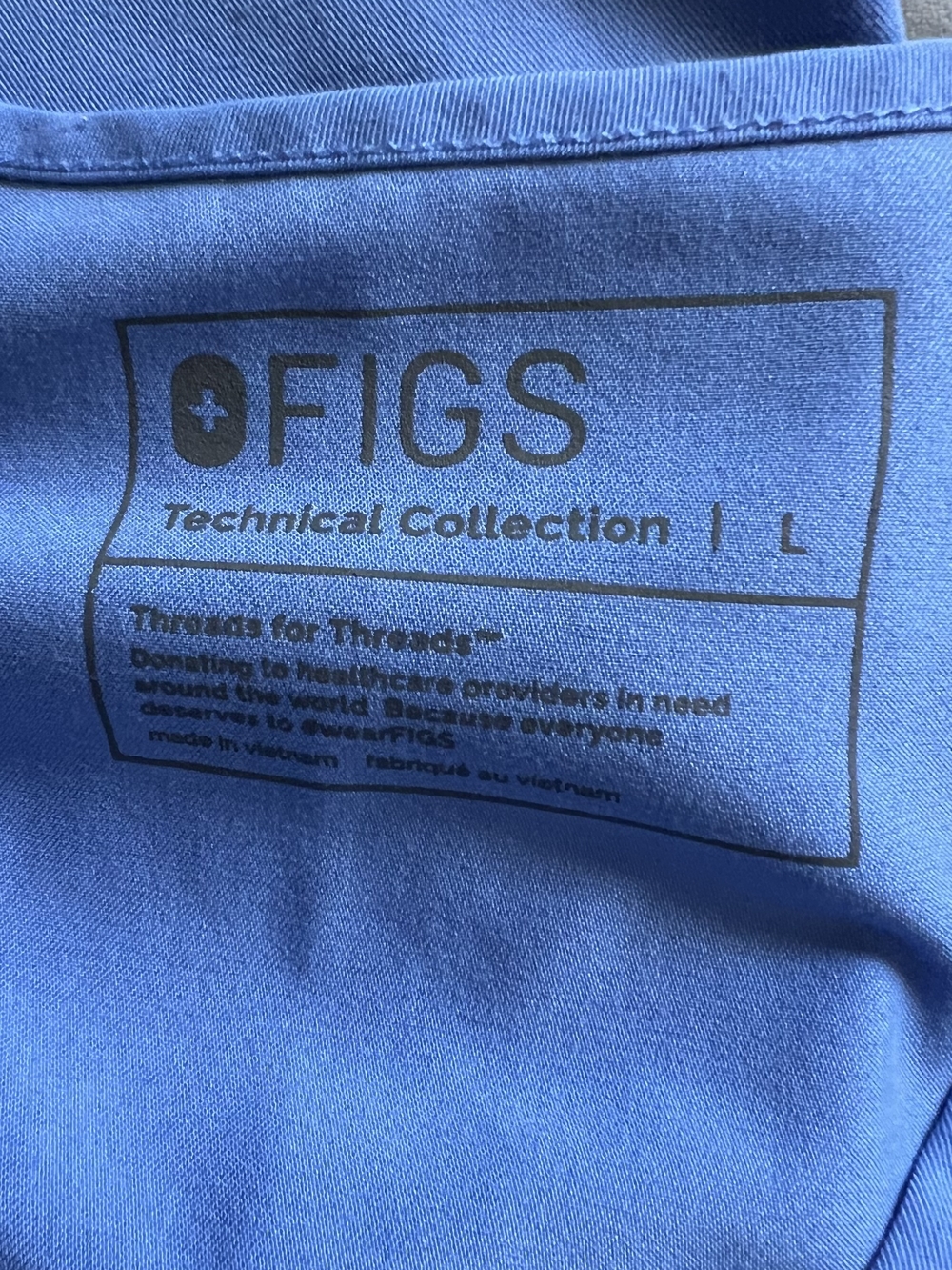 Figs Scrub Top - Royal Blue Technical Collection